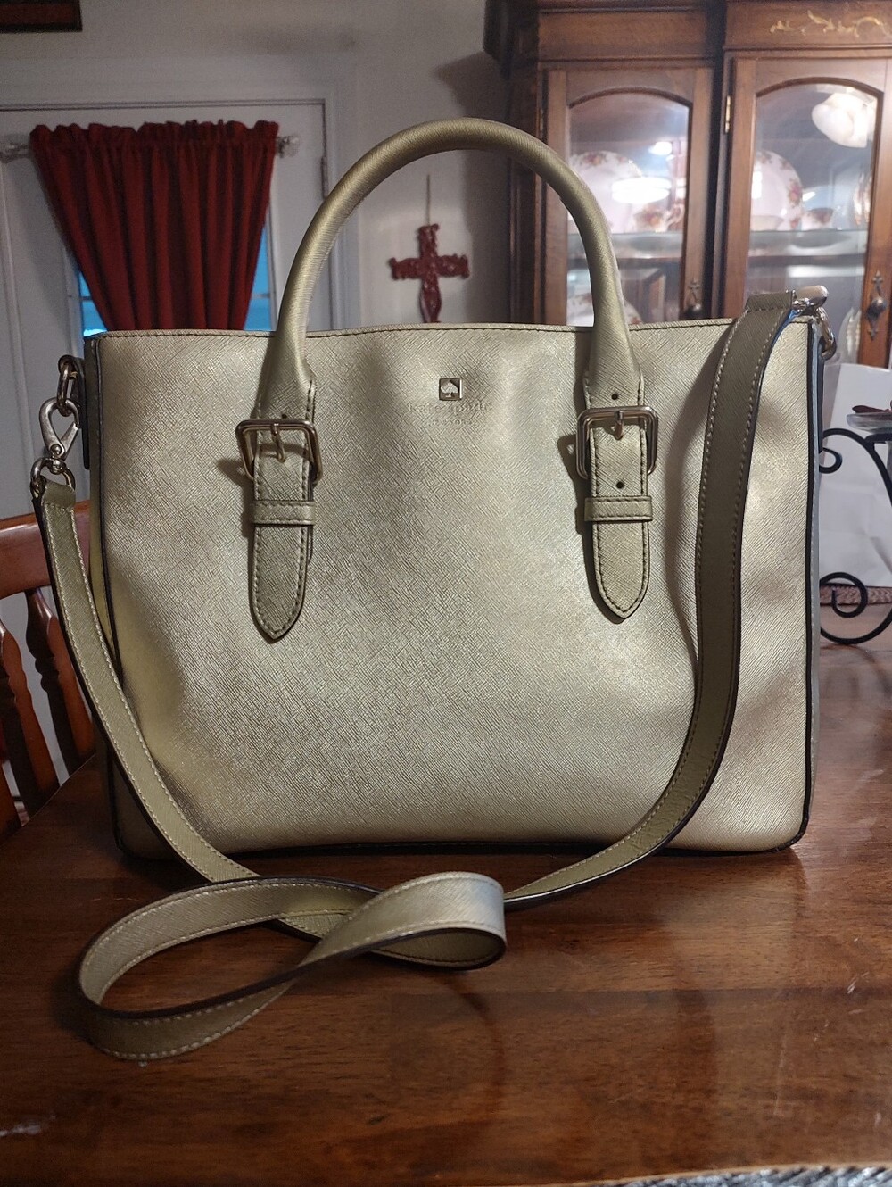 Kate Spade Metallic Gold Tote Handbag